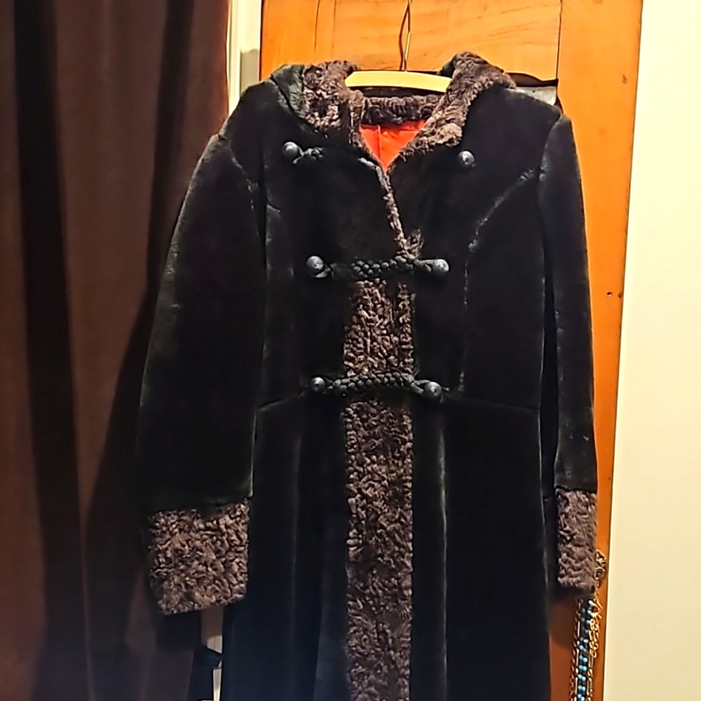 Vintage Faux Fur Full Length Coat